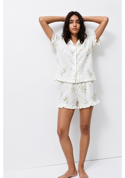 Kadın Desenli Trend Çok Renkli Pijama Takımı