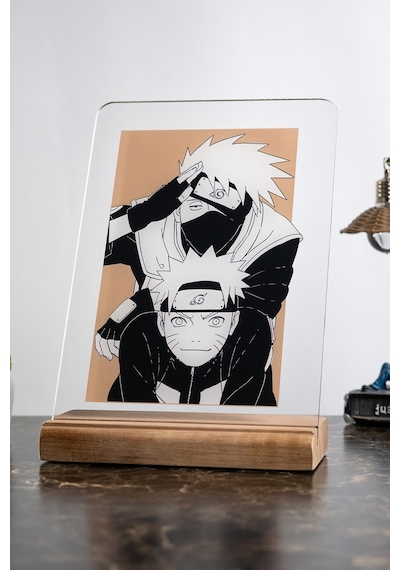 Naruto Ev Kakashi Uzumaki Severlere Masa Dekoratif Ahşap Obje