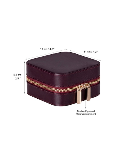 Amanda Burgundy Bloom Medium Gerçek Deri Takı Çantası Bordo