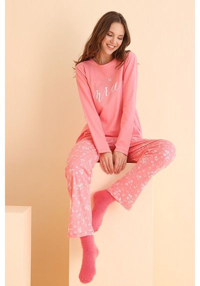 Nbb Kadın Nar Çiçeği Be Nice Pijama Takımı NAR ÇİÇEĞİ