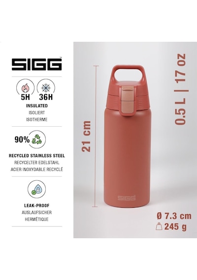 Tr Yalıtımlı İçecek Şişesi Shield Therm One Eco Red Gazlı İçecekler İçin Uygundur Sızdırmaz, Bula Diğer