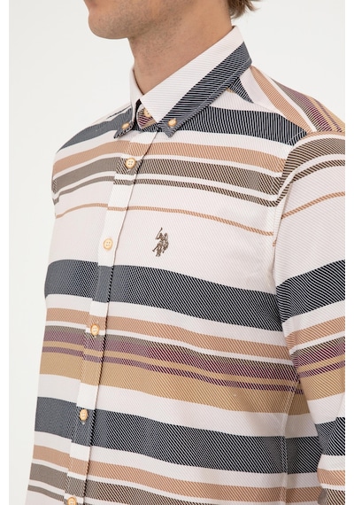 U.s. Polo Assn. Erkek Gömlek Desenli 50316666-vr233 Bisküvi