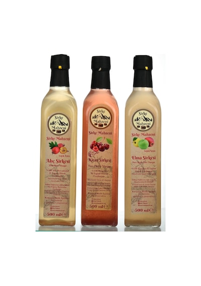 Sirke Mahzeni Alıç + Kiraz + Elma Sirkesi 3 x 500 ML
