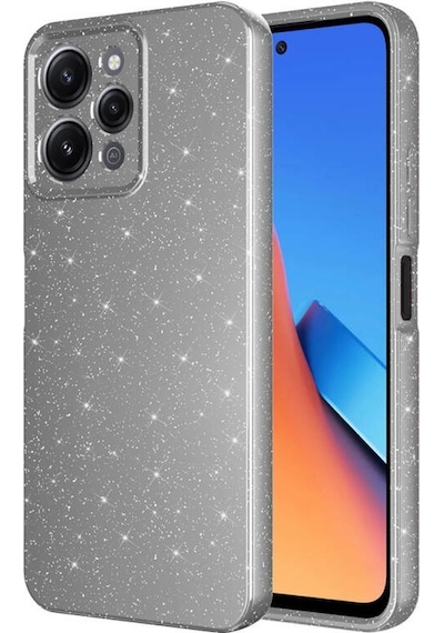 Xiaomi Redmi 12 Uyumlu Kılıf Kamera Korumalı Simli Lüks Koton Kapak