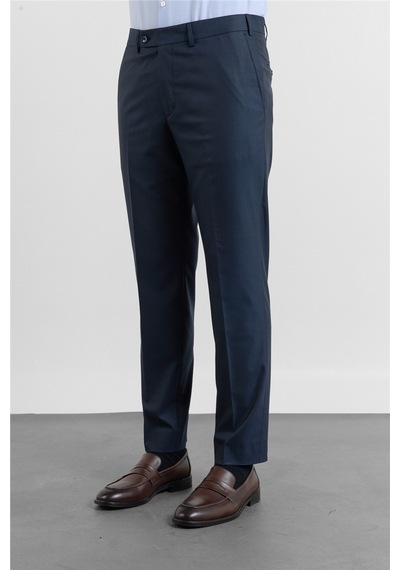 İmza Lacivert Yan Cep Açık Paça Bez Ayağı Comfort Fit Esnek Pantolon 1003255127 Koyu Lacivert