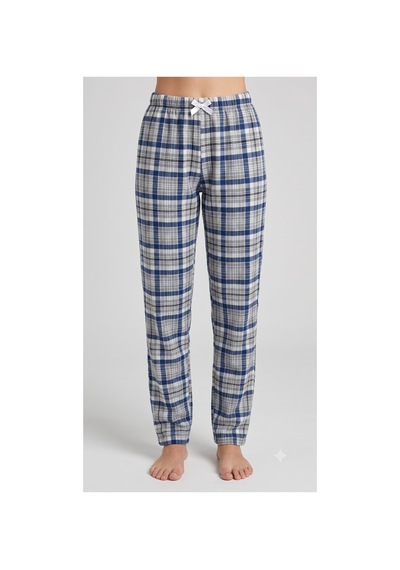 Yasar Underwear Kadın Ekose Pijama Altı Lastikli Bel Kurdele Detaylı Rahat Kesim Çok Renkli Çok Renkli