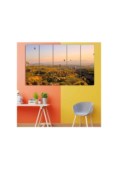 Kapadokya, Uçan Balonlar, Nevşehir - 5 Parçalı Tablo Görsel - 702503739 Görsel