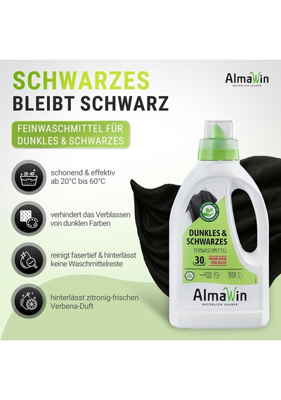 Siyah Çamaşırlar İçin Organik Sıvı Deterjan 750 Ml 0.75 LT - 2.5 LT - 12 KG