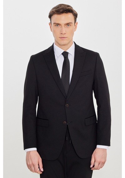 AC&Co / Altınyıldız Classics Erkek Sıyah Slim Fit Kırlangıç Yaka Beli Bağlamalı Yan Cepli Takım Elbise Siyah AC&Co / Altınyıldız Classics Erkek Sıyah Slim Fit Kırlangıç Yaka Beli Bağlamalı Yan Cepli Takım Elbise Siyah