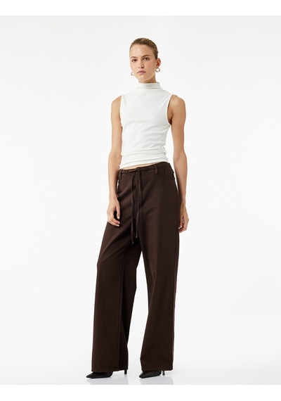 Koton Pamuklu Slim Fit Kolsuz Dik Yaka Body Ekru 6wak10180ek Ekru