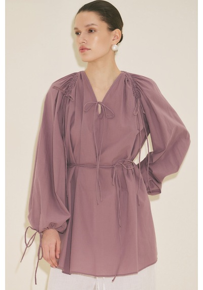 Manuka Bağlama Detaylı Tunik Pembe Ss26tnk00003-78 Pembe