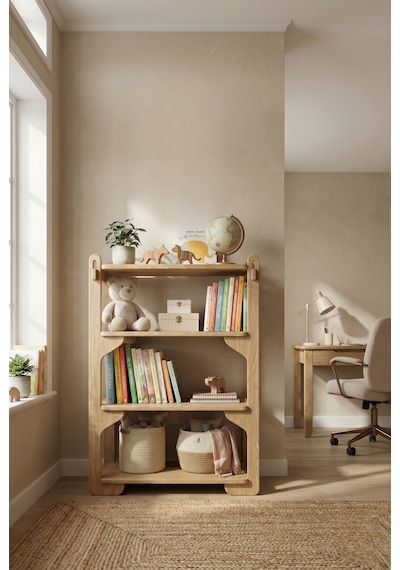 Tridihome Montessori Vidasız Geçmeli Sistem 18mm Mdf Dayanıklı Çocuk Kitaplığı Ve Oyuncak Rafı Safir Meşe Tridihome Montessori Vidasız Geçmeli Sistem 18mm Mdf Dayanıklı Çocuk Kitaplığı Ve Oyuncak Rafı Safir Meşe