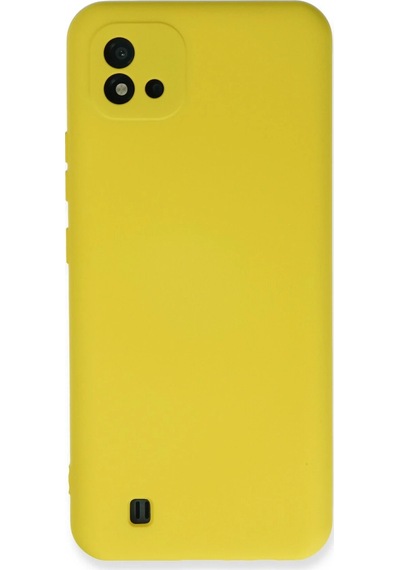 Newface - 566 - Realme C11 2021 Kılıf Nano İçi Kadife Silikon - Csmo-tex - - Sarı