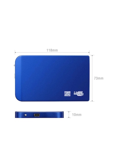2.5'' inç Sata Plastik Hdd Kutusu Harddisk Kutu Usb 2.0 DD-110 Siyah