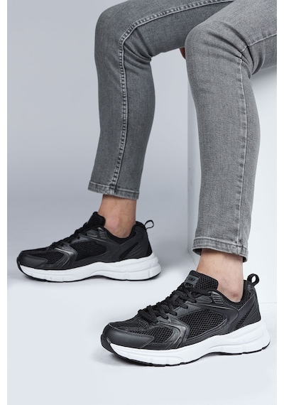 Lescon 28627 Siyah Erkek Sneaker Günlük Spor Ayakkabı Beyaz