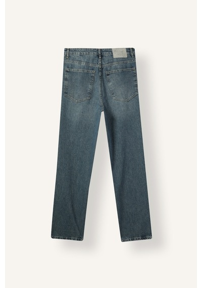 Defacto Baggy Fıt Normal Bel Geniş Paça Jean Pantolon H2972ax26aunm84 İndigo-nm84