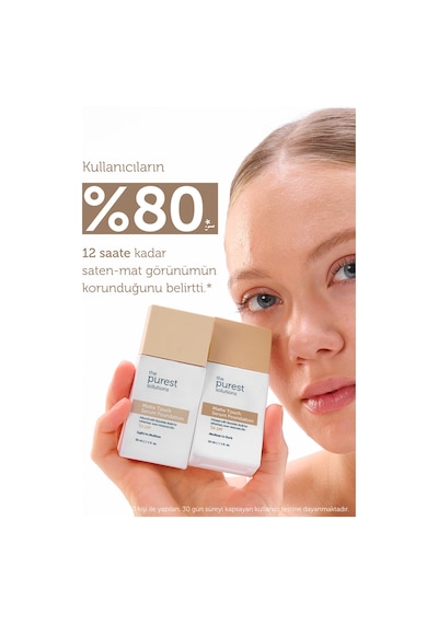 The Purest Solutions Sebum Dengeleyici & Matlaştırıcı Serum Fondöten SPF 50+, 30 ml – Açık / Orta Ton