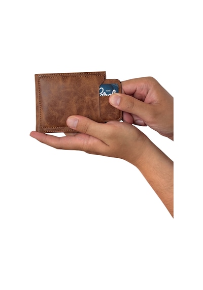 Premium Serisi Lüks Deri Özel Üretim Yatay Crazy Deri Kartlıklı Erkek Cüzdanı Çok Renkli