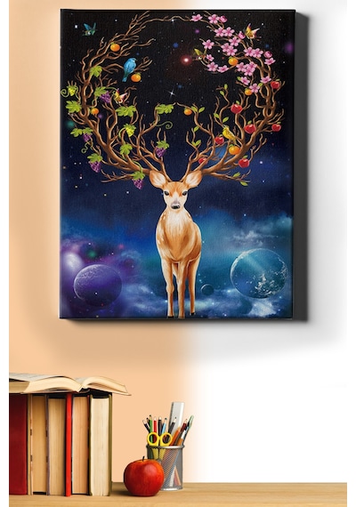 Webstyle Sayılarla Boyama Seti Kasnaklı Ceylan Bahçesi 60 X 75 Cm