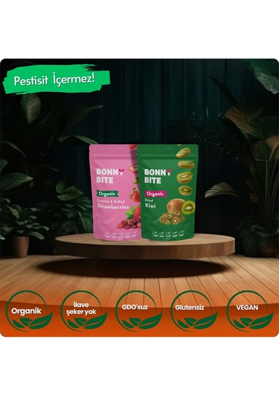 Organik Çıtır Çilek & Kurutulmuş Kivi İkili Paketi Diğer