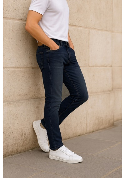 Cedy Denim Slim Fit Jean Joe Normal Bel Dar Kesim Esnek Kot Pantolon C300 Lacivert