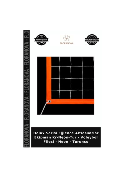 Delux Serisi Eğlence Aksesuarlar Ekipman Kr-neon-tur - Voleybol Filesi - Neon - Turuncu