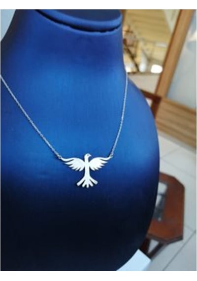 Gümüş Anka Kuşu Kolye 454014088