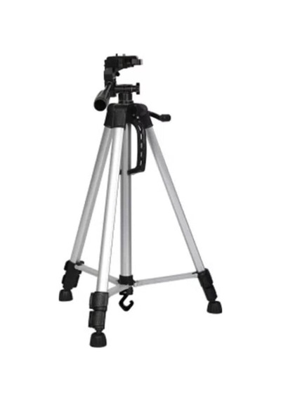 3366 Alüminyum Tripod 55ınç Profesyonel Kamera Tripod 140 Cm Telefon Tutucu Tripot, Gri Diğer