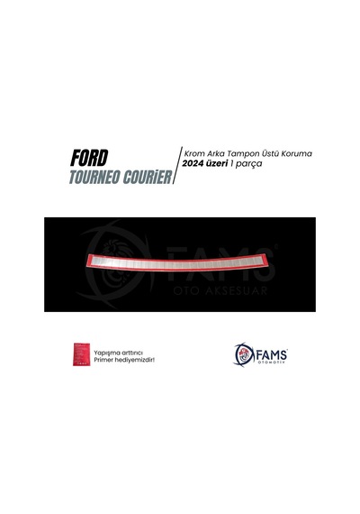Ford Tourneo Courier Krom Arka Tampon Üstü Koruma 2024 P.çelik