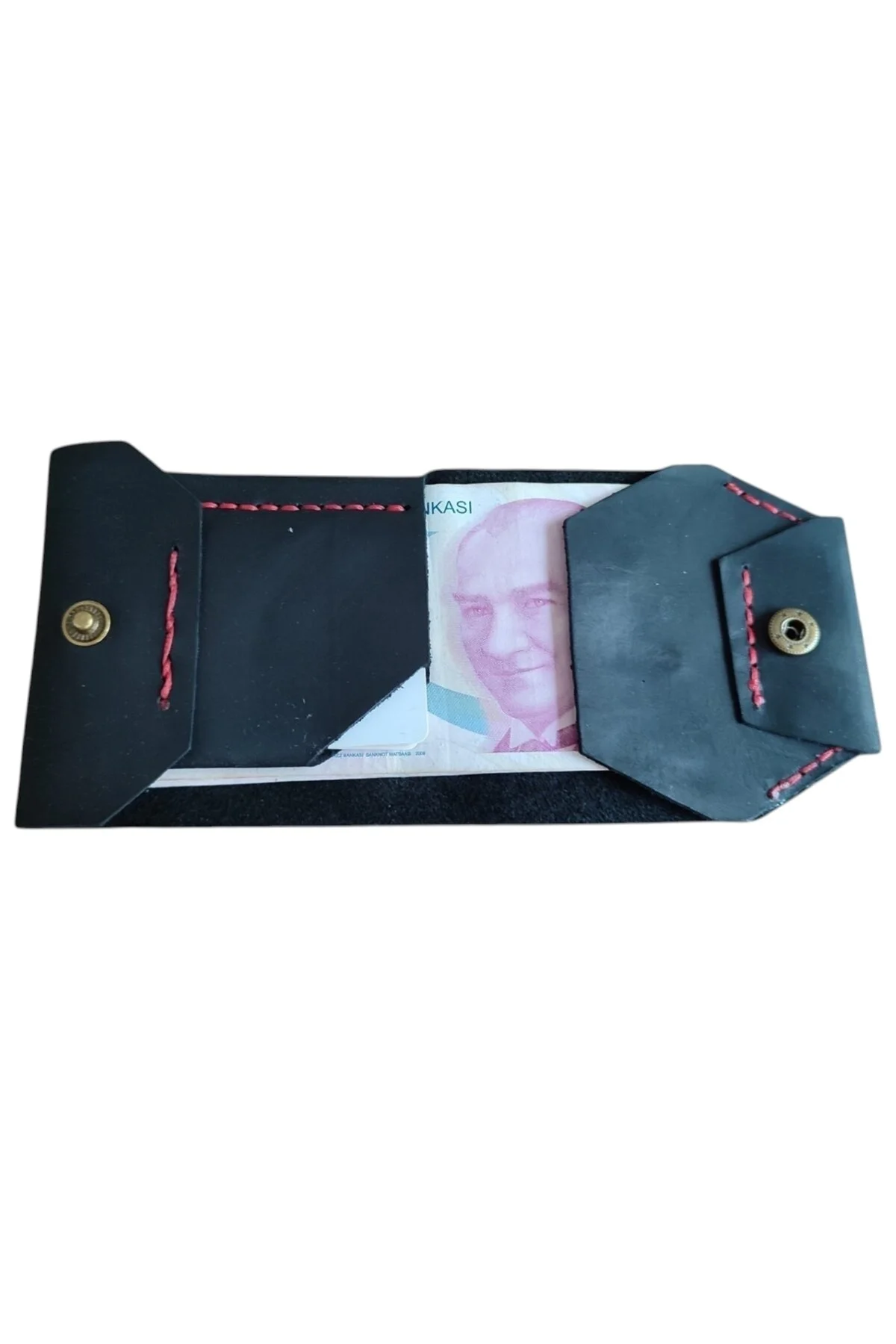 Sumerianwallet Sumerianleathercraft Serisi Deri Cüzdan Kartlık Siyah