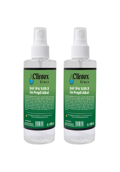 Clintex Kimya Saf Ipa %99.9 Izopropil Alkol Yüzey Temizleyici 2x200 Ml