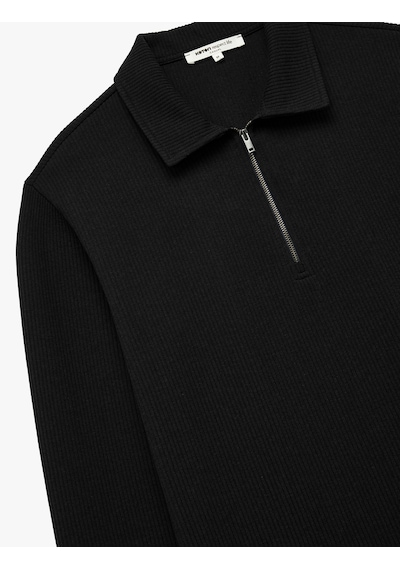 Koton Uzun Kollu Basic Dokulu Yarım Fermuarlı Polo Yaka Sweatshirt Siyah 6wam70023mk Siyah Koton Uzun Kollu Basic Dokulu Yarım Fermuarlı Polo Yaka Sweatshirt Siyah 6wam70023mk Siyah