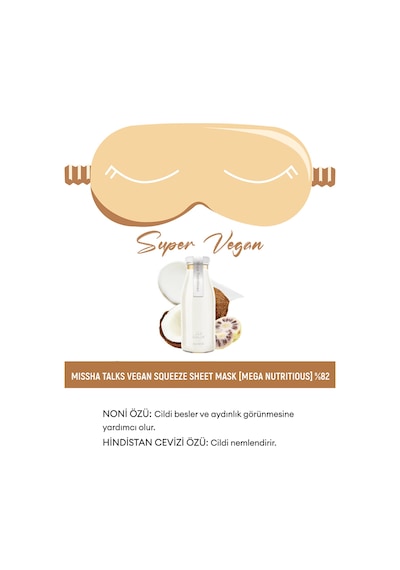 Missha Besleyici&Aydınlatıcı Vegan Uyku Maskesi10g Talks Vegan Squeeze Pocket Sleeping Mask Mega Nutritious