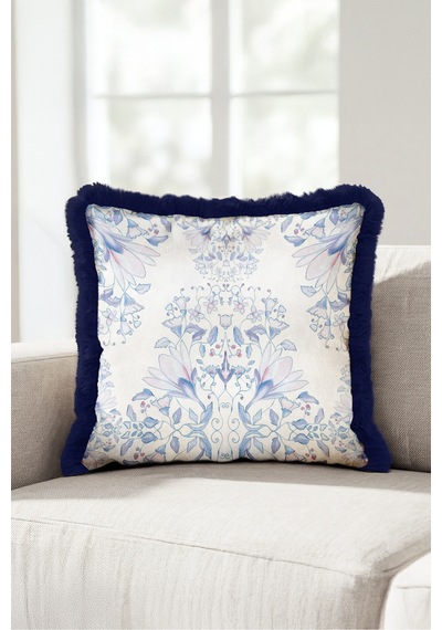 Çiçekli Vintage Floral Saçaklı Yastık Kılıfı - Romantik Bahar Mavi Lacivert Püsküllü Kırlent Kılıfı Kadim Yörünge Nova Çiçekli Vintage Floral Saçaklı Yastık Kılıfı - Romantik Bahar Mavi Lacivert Püsküllü Kırlent Kılıfı Kadim Yörünge Nova