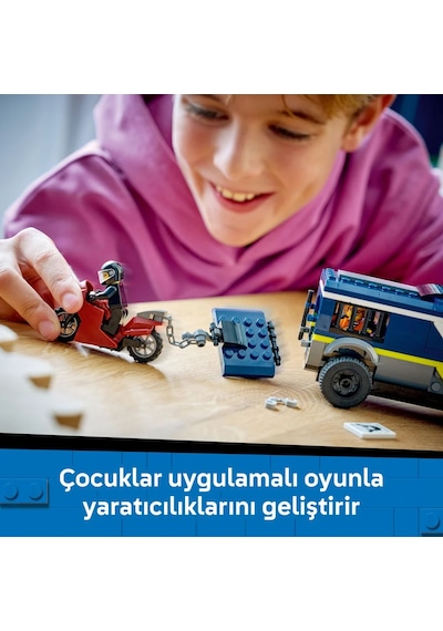 LEGO® City Polis Mahkum Nakliye Aracı 60479 - 6 Yaş ve Üzeri Çocuklar için Yaratıcı Oyuncak Yapım Seti (198 Parça)