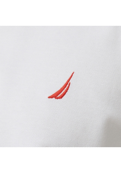 Nautica Erkek Beyaz Classic Fit Polo Yaka T-shirt Düz K55306t Beyaz
