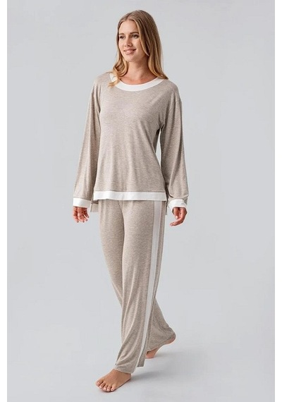 Artış Collection Artış 18209 Bayan Pijama Takımı Bej