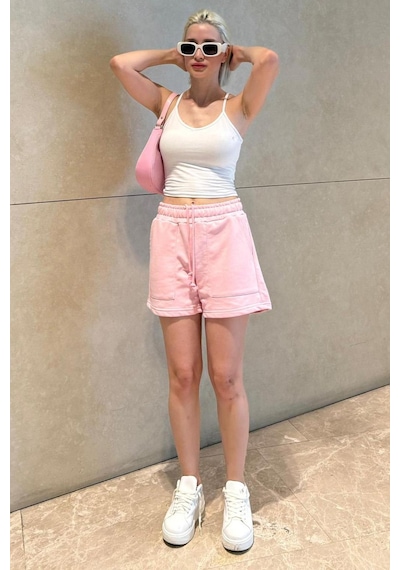 Madmext Pembe Basic Kadın Şort Mg2511 Pembe