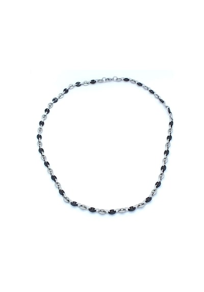 Ferizz Ferizz 316L Çelik Siyah-Beyaz Zincir Erkek Set Set-137 Siyah