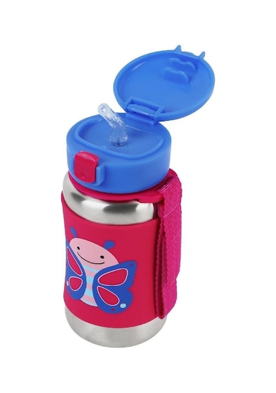 Skip Hop Pipetli Paslanmaz Çelik Suluk 350 ML Kelebek