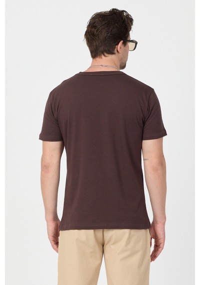 Tonny Black Normal Kalıp Rahat Basic T-shirt Erkek Acı Kahve Tbtshrt010 Acı Kahverengi