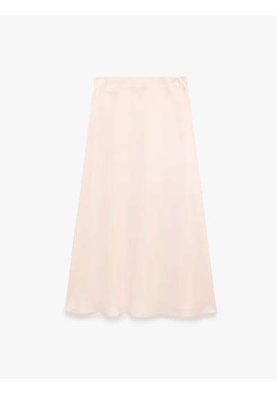 Koton Normal Bel Midi Saten Çan Etek Pembe 6sak70032uw