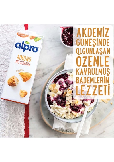 Alpro Şekersiz Badem Sütü 1 L