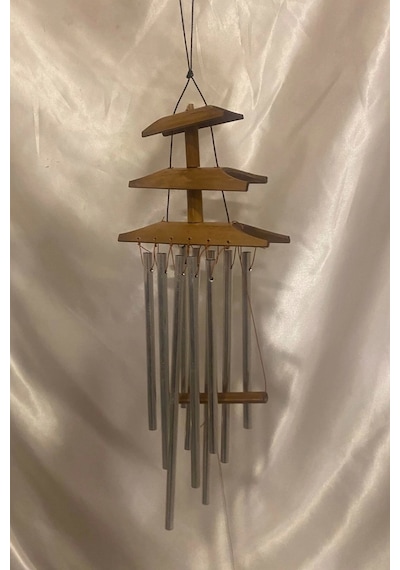 Deprem Zili Çanı Rüzgar Çanı Zili Feng Shui Ejderha Yılı Koruma Şık Borulu Bambu Katlı