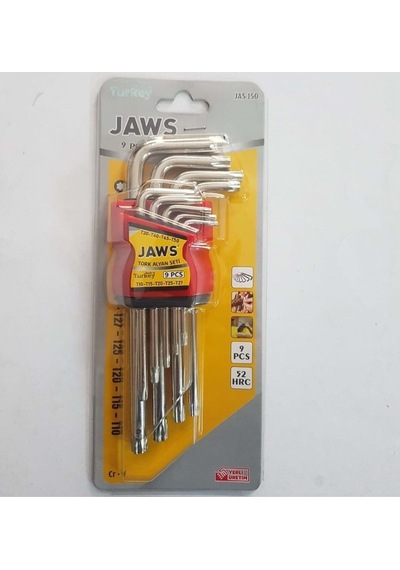 Jaws 9 Parça Uzun Torx Alyan Seti 150 Mm