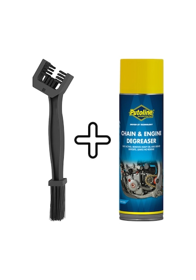 Putoline 500 Ml Aerosol Putoline Chain & Engine Degreaser Zincir Temizleme + Temizleme Fırçası
