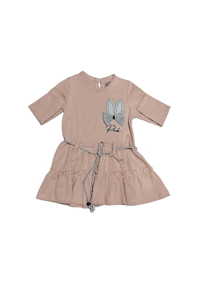 Mini Pink Lila Bağlama Detaylı Elbise Lila