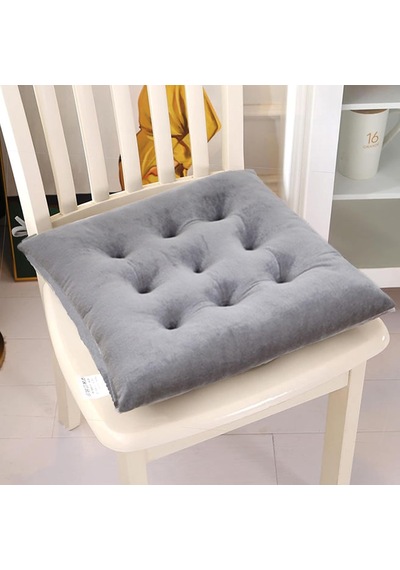 Tr Kaymaz Sandalye Minderleri, Kristal Kadife Bellek Köpük Yemek Sandalyesi Minderi Grey 2,6 Pack Genel