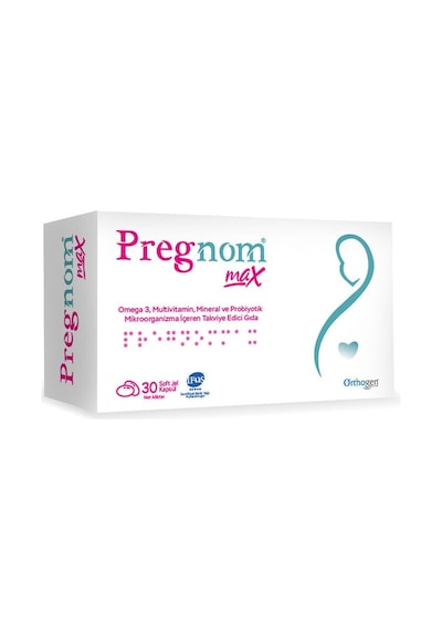 Orthogen Pregnom Max Takviye Edici Gıda 30 Yumuşak Kapsül