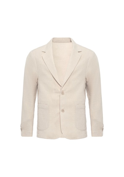 Antioch Astarsız Torba Cepli Erkek Blazer Ceket Ekru